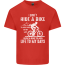 Cycling Life To Days Funny Cyclist Bicycle Mens Cotton T-Shirt Tee Top Red