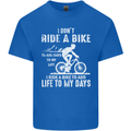 Cycling Life To Days Funny Cyclist Bicycle Mens Cotton T-Shirt Tee Top Royal Blue
