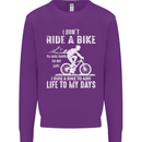 Cycling Life To Days Funny Cyclist Bicycle Mens Sweatshirt Jumper Purple