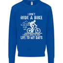 Cycling Life To Days Funny Cyclist Bicycle Mens Sweatshirt Jumper Royal Blue