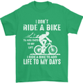 Cycling Life To Days Funny Cyclist Bicycle Mens T-Shirt Cotton Gildan Irish Green