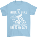 Cycling Life To Days Funny Cyclist Bicycle Mens T-Shirt Cotton Gildan Light Blue