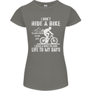 Cycling Life To Days Funny Cyclist Bicycle Womens Petite Cut T-Shirt Charcoal