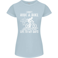 Cycling Life To Days Funny Cyclist Bicycle Womens Petite Cut T-Shirt Light Blue