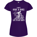 Cycling Life To Days Funny Cyclist Bicycle Womens Petite Cut T-Shirt Purple