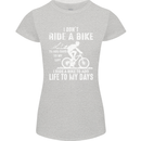 Cycling Life To Days Funny Cyclist Bicycle Womens Petite Cut T-Shirt Sports Grey