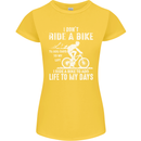 Cycling Life To Days Funny Cyclist Bicycle Womens Petite Cut T-Shirt Yellow