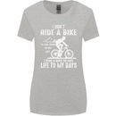 Cycling Life To Days Funny Cyclist Bicycle Womens Wider Cut T-Shirt Sports Grey