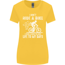 Cycling Life To Days Funny Cyclist Bicycle Womens Wider Cut T-Shirt Yellow