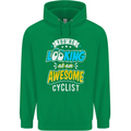 Cycling Looking at an Awesome Cyclist Childrens Kids Hoodie Irish Green