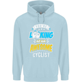 Cycling Looking at an Awesome Cyclist Childrens Kids Hoodie Light Blue