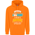 Cycling Looking at an Awesome Cyclist Childrens Kids Hoodie Orange