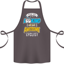 Cycling Looking at an Awesome Cyclist Cotton Apron 100% Organic Dark Grey