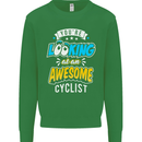 Cycling Looking at an Awesome Cyclist Kids Sweatshirt Jumper Irish Green