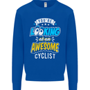 Cycling Looking at an Awesome Cyclist Kids Sweatshirt Jumper Royal Blue