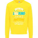 Cycling Looking at an Awesome Cyclist Kids Sweatshirt Jumper Yellow
