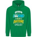 Cycling Looking at an Awesome Cyclist Mens 80% Cotton Hoodie Irish Green