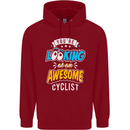 Cycling Looking at an Awesome Cyclist Mens 80% Cotton Hoodie Red