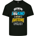 Cycling Looking at an Awesome Cyclist Mens Cotton T-Shirt Tee Top Black