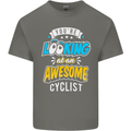 Cycling Looking at an Awesome Cyclist Mens Cotton T-Shirt Tee Top Charcoal