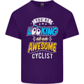 Cycling Looking at an Awesome Cyclist Mens Cotton T-Shirt Tee Top Purple