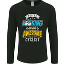Cycling Looking at an Awesome Cyclist Mens Long Sleeve T-Shirt Black
