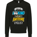 Cycling Looking at an Awesome Cyclist Mens Sweatshirt Jumper Black