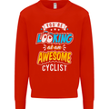 Cycling Looking at an Awesome Cyclist Mens Sweatshirt Jumper Bright Red