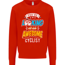 Cycling Looking at an Awesome Cyclist Mens Sweatshirt Jumper Bright Red
