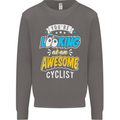 Cycling Looking at an Awesome Cyclist Mens Sweatshirt Jumper Charcoal