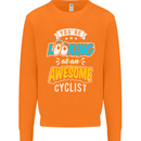 Cycling Looking at an Awesome Cyclist Mens Sweatshirt Jumper Orange