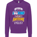 Cycling Looking at an Awesome Cyclist Mens Sweatshirt Jumper Purple