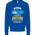 Cycling Looking at an Awesome Cyclist Mens Sweatshirt Jumper Royal Blue