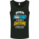Cycling Looking at an Awesome Cyclist Mens Vest Tank Top Black
