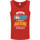 Cycling Looking at an Awesome Cyclist Mens Vest Tank Top Red