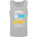 Cycling Looking at an Awesome Cyclist Mens Vest Tank Top Sports Grey
