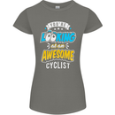 Cycling Looking at an Awesome Cyclist Womens Petite Cut T-Shirt Charcoal