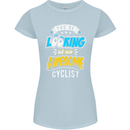 Cycling Looking at an Awesome Cyclist Womens Petite Cut T-Shirt Light Blue