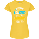 Cycling Looking at an Awesome Cyclist Womens Petite Cut T-Shirt Yellow