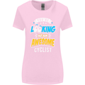 Cycling Looking at an Awesome Cyclist Womens Wider Cut T-Shirt Light Pink