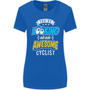 Cycling Looking at an Awesome Cyclist Womens Wider Cut T-Shirt Royal Blue