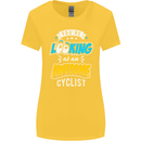 Cycling Looking at an Awesome Cyclist Womens Wider Cut T-Shirt Yellow