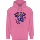 Cycling Mountain Bike Bicycle Cyclist MTB Childrens Kids Hoodie Azalea