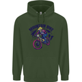 Cycling Mountain Bike Bicycle Cyclist MTB Childrens Kids Hoodie Forest Green