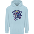 Cycling Mountain Bike Bicycle Cyclist MTB Childrens Kids Hoodie Light Blue