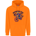 Cycling Mountain Bike Bicycle Cyclist MTB Childrens Kids Hoodie Orange