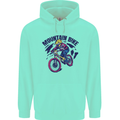 Cycling Mountain Bike Bicycle Cyclist MTB Childrens Kids Hoodie Peppermint