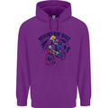 Cycling Mountain Bike Bicycle Cyclist MTB Childrens Kids Hoodie Purple