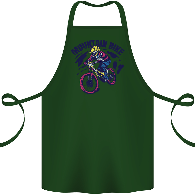 Cycling Mountain Bike Bicycle Cyclist MTB Cotton Apron 100% Organic Forest Green
