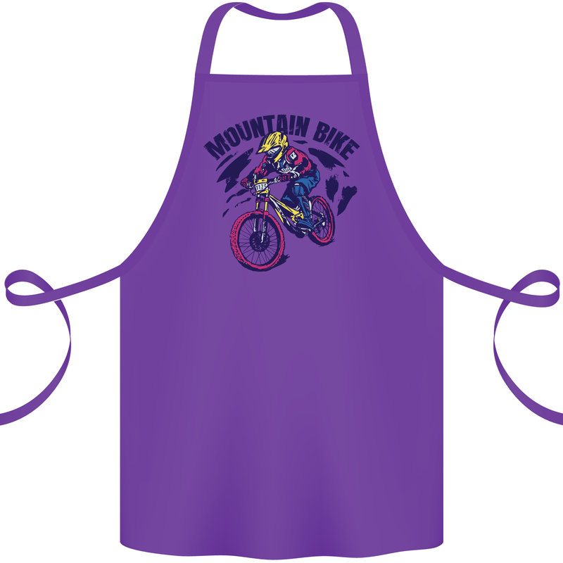 Cycling Mountain Bike Bicycle Cyclist MTB Cotton Apron 100% Organic Purple